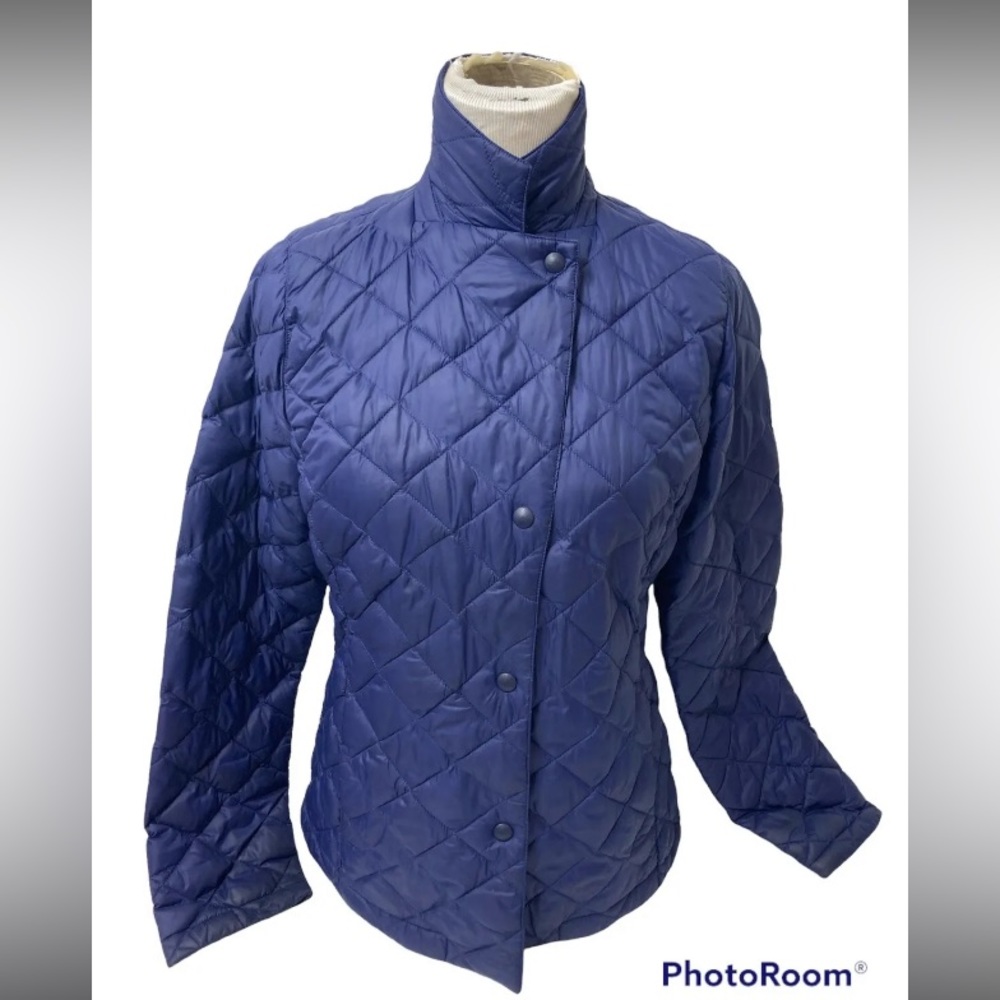 Womens LL Bean Button Up Quilted Jacket XS  Purple Packable Lightweight